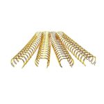 16mm Wire Binding Elements 31 Pitch 50 Pack Gold Spiral Book Binders for Notebooks and Reports B0FTHSSNL5