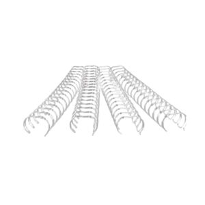 254 mm Wire Binding Elements 21 Pitch 25 Pack White Spiral Book Binders for Notebooks and Reports B0FTHJYXQB