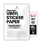 Printable Clear Sticker Paper for Inkjet Printers Transparent Vinyl Sticker Paper A4 10 Sheets (1)