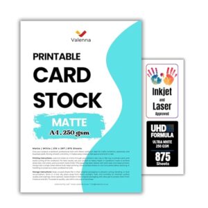 250gsm Matte Cardstock for Inkjet Printers 875 Sheets A4 White Cardstock for Business Cards Art Projects Invitati B0GPY4RVV7