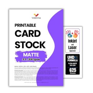 300gsm Matte Cardstock for Inkjet Printers 625 Sheets A4 White Cardstock for Business Cards Art Projects Invitati B0GPY3BKFQ