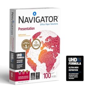 Navigator Presentation Paper 100gsm Cardstock A4 500 Sheets Ultra White Matte Photo Printing Paper for Laser Pr B0GNVJSW45