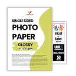 230gsm Glossy Photo Paper A4 for Inkjet Printers 50 Sheets Single Sided Picture Paper for DIY Flyers Cards Calenda B0GQQZB553
