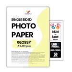 120gsm Glossy Photo Paper A4 for Inkjet Printers 50 Sheets Single Sided Picture Paper for DIY Flyers Cards Calenda B0GQQVXP5J