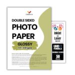 230gsm Glossy Photo Paper A4 for Inkjet Printers 50 Sheets Double Sided Picture Paper for DIY Flyers Cards Calenda B0GQQW8H42