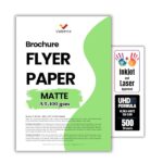 Blank Flyer Paper 100gsm Matte Photo Paper and Pamphlets 500 Pack for Inkjet Printers Professional Flyers Brochure B0GPSPLSRB